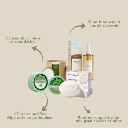 Coffret Infinity Spa – Routine Complète Zéro Plastique (Visage & Cheveux)