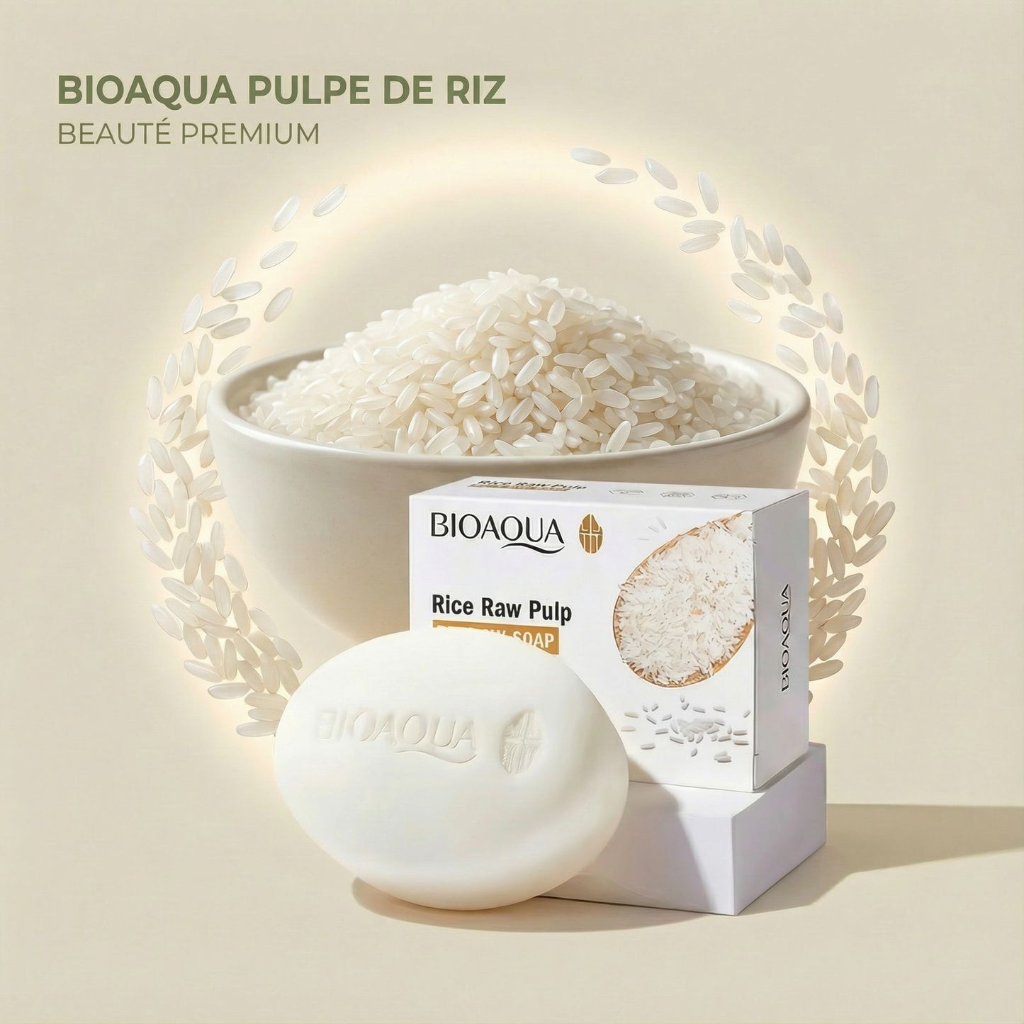 Savon Visage au Riz – Éclat & Douceur