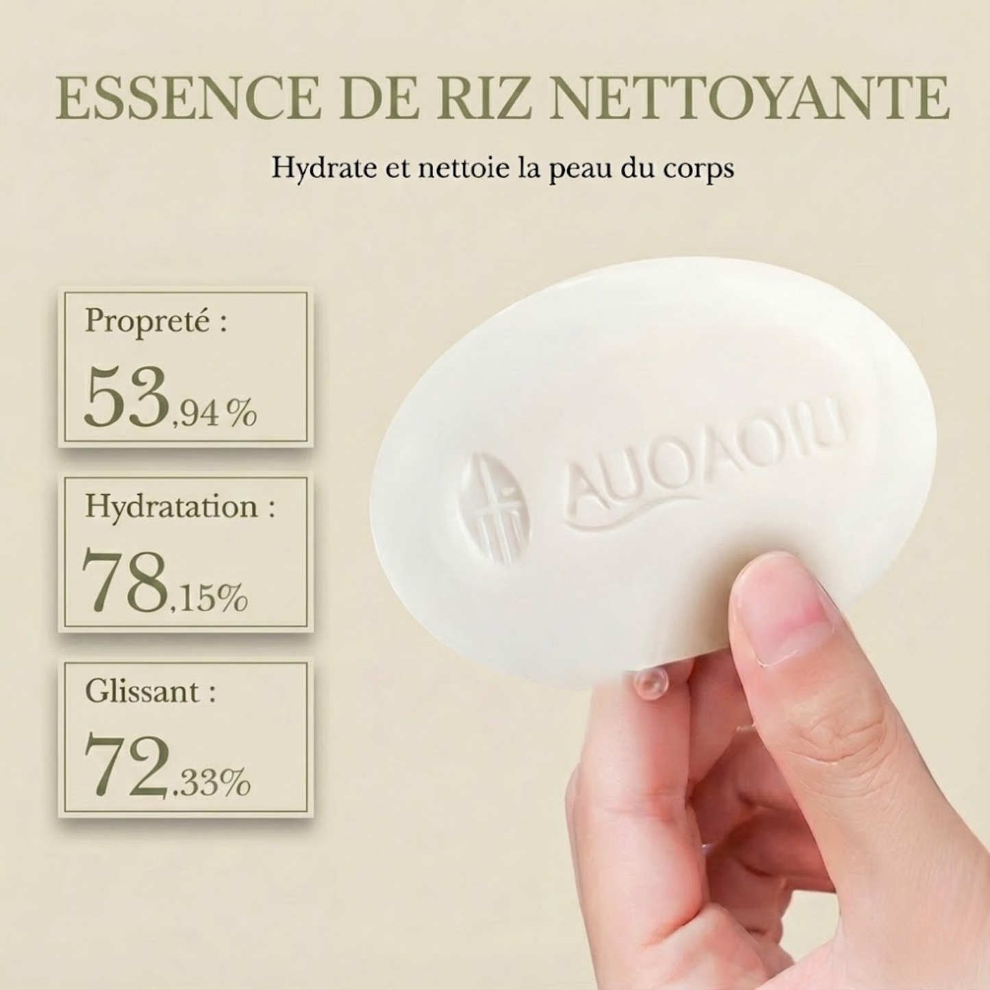 Savon Visage au Riz – Éclat & Douceur